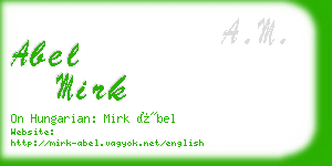 abel mirk business card